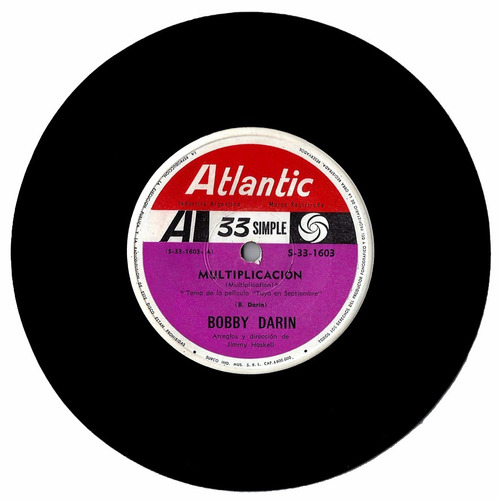 Bobby Darin Multiplication 1962 Vinilo 45 Rock'n'roll Twist