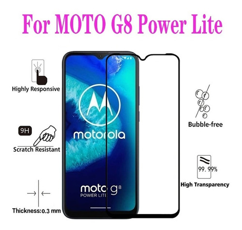 Vidrio Templado Motorola Moto G8 Power Full Cover