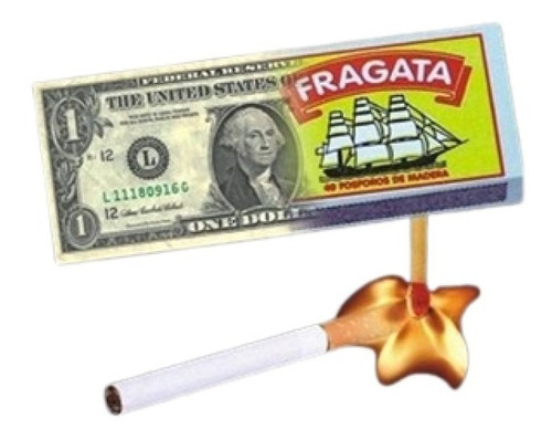 Dólar A Caja Fósforos Cigarrillo Magia Truco  Alberico Magic