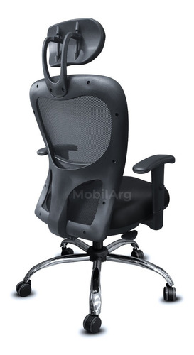 Imagen 4 de 10 de Sillón Ergonomico Citiz Con Cabezal Cromado Apoyo Lumbar Con Brazos Regulables En Altura + Envio Gratis