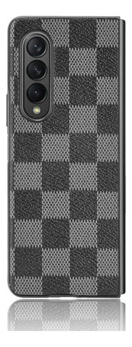 Funda For Samsung Galaxy Z Fold 4/3 Marco Madera A Cuadros A