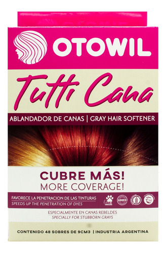 Otowil Tutti Cana Ablandador Canas Tintura Color X6 Sobres