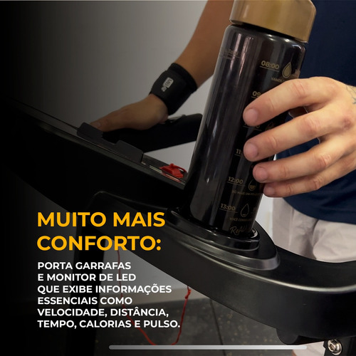 Esteira Ergométrica Elétrica 127/220V C/ Inclinação Ahead Home Cor Preto 127/220V