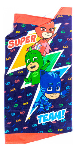 Toalla Oficial Pj Masks: Heroes En Pijamas, 100% De Algodón