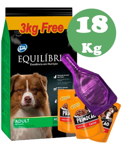 Equilibrio Adulto 15 + 3kg (18kg)+ Pipeta + 3 Pouch 