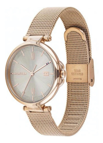 Reloj Tommy Hilfiger Mujer Reade 1782208 Acero Sumergible Color de la malla Rose Color del bisel Rose Color del fondo Gris