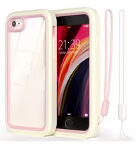 Comprar Funda Para iPhone SE 2022\u002F2020 iPhone 8\u002F7\u002F6s\u002F6 Rosa+blanco 4