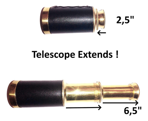 Mini Telesc De Catalejo Pirata Telesc De Mano Plegabl...