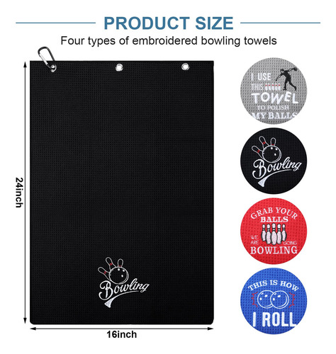 Vitalcozy 4 Piezas De Toalla De Boliche Divertida Toalla De