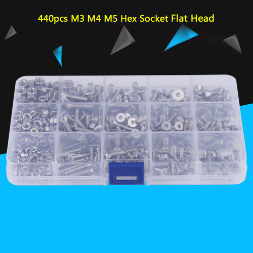 De Tornillos De Cabeza Plana De Acero Inoxidable M3 M4 M5,