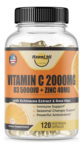 Happi Mi Nutrition Vitamina C 2000 Mg, Zinc 40 Mg, Vitamina 