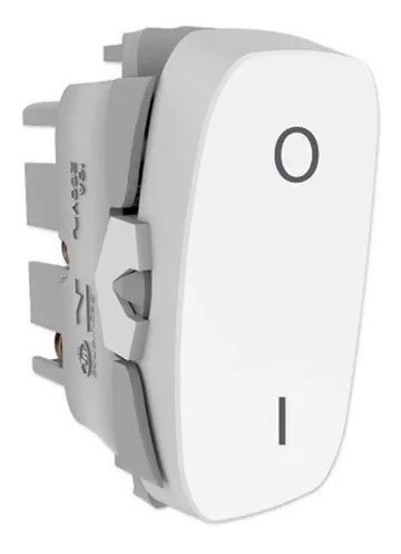 Modulo Interruptor Bipolar Simples Branco - 85311 Alumbra