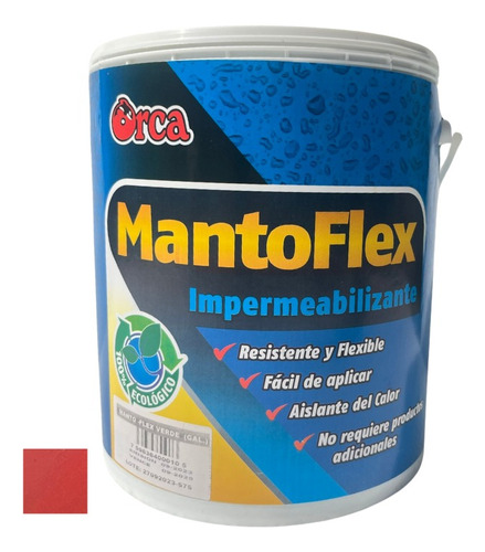 Pintura Impermeabilizante Manto Flex Galon Rojo Verde