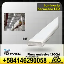 Comprar Lampara Antipolvo 100w Plana 120cm Ip44 6k Aluminio 85-277