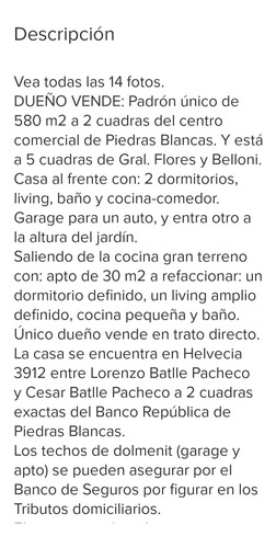 Imagen 11 de 22 de Casa Y Apto En 540 M2 Padrón Único Con U$ 7000 Y Préstamo