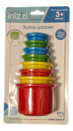 Tacitas Apilables Regaderitas Para El Baño Bebé Inizzi