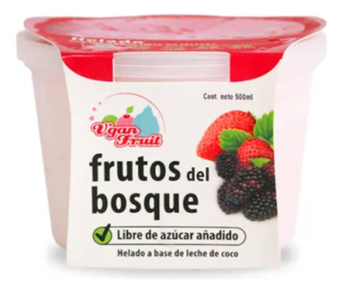 Helado Saludable De Frutos Del Bosque Vegan Fruit 500ml
