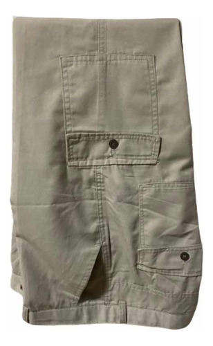 Pantalón Para Hombre Modelo Cargo Color Gris Claro Talle 36