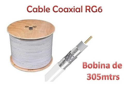 Cable Coaxial Rg6 305mtrs