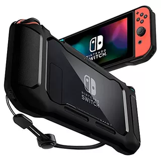 Funda Para Nintendo Switch Spigen Rugged Armor Negro Matte