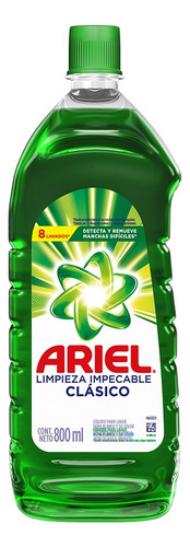 Jabón líquido Ariel Clásico Limpieza Impecable botella 800 ml