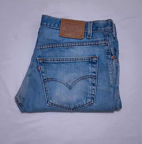 Jeans Hombre Americano Levis 505 38/32 Celeste Prelavado 52