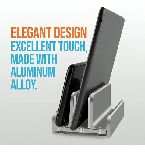 Soporte Base Vertical Aluminio Para Notebook Smartphone