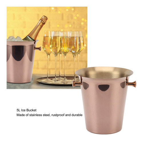 Cubo De Hielo Con Asas De Acero Inoxidable Para Cerveza, Vin