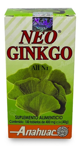 (3 Pzas) Neo Ginkgo (100 Tabs) Anahuac