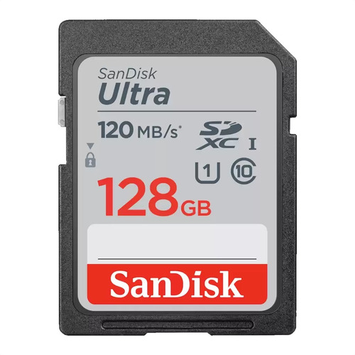 Imagen 1 de 5 de Tarjeta Sdxc 128gb Sandisk Ultra, Uhs-i, Clase 10, 120mb/s