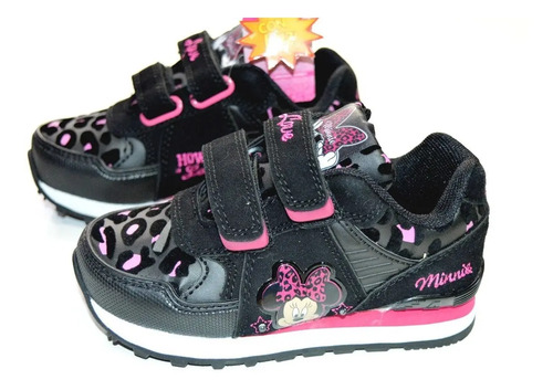 Zapatillas Addnice Nena Minnie Leopardo Con Luz Original | MercadoLibre