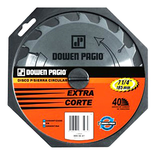 Disco Sierra Circular 185mm 40 Dientes Tungsteno Dowen Pagio