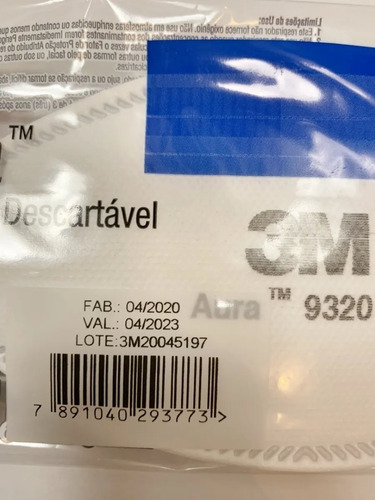 Imagem 4 de 6 de Máscara De Proteção 3m Aura Pff-2 9320 Branca N95 Imediato