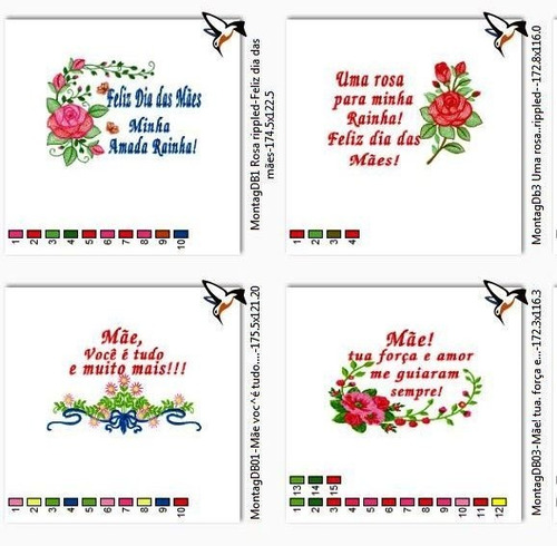 Matriz Bordado Mãe Frases De Amor