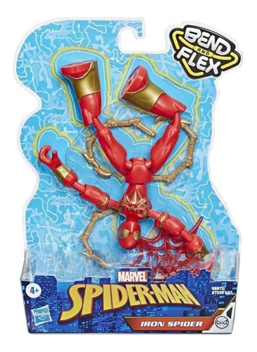 Boneco Marvel Spider Man Bend And Flex Iron Spider Hasbro