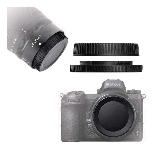 Tapa Compatible Con Camara Nikon Kit Body Y Trasera Lente