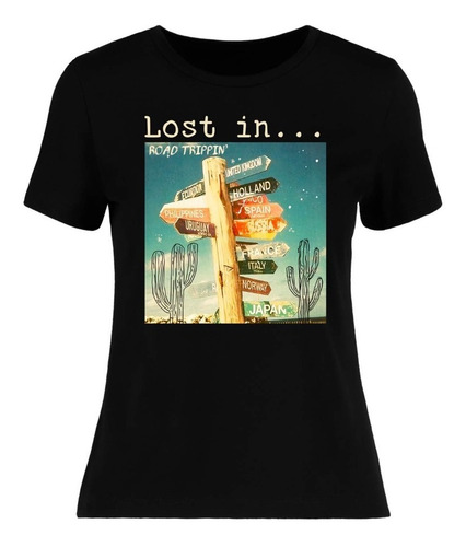 Playera De Mujer Road Trippin | Estampado Digital