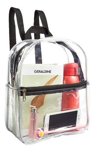 Mini Mochila Transparente Para Estadio, Mochila De Pvc Trans Transparente Lisa