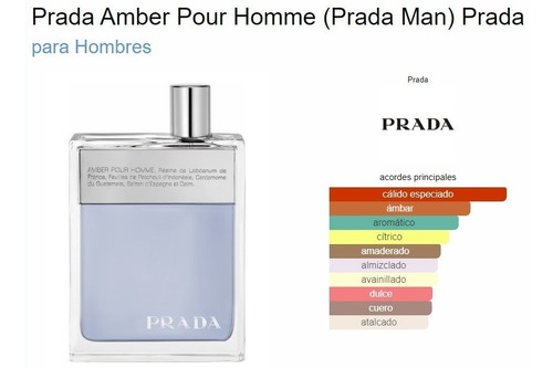 Imagen 2 de 2 de Original Prada Amber Pour Homme 3.4 Oz Caballeros.