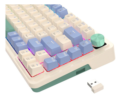 Teclado Rgb Redragon Ucal Pro K673 Qwerty Para Gaming Blanco Español Latinoamérica