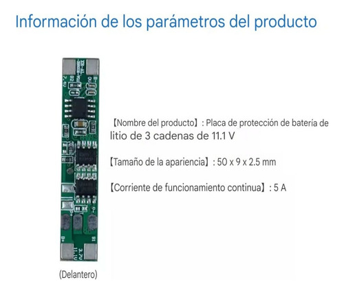 Modulo Cargador De Baterias 18650 Bms 3s 5a 12v 2 Pzas