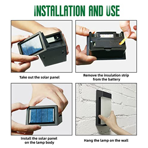 Luz Solar De Pared Moderna Impermeable Exteriores (cál...
