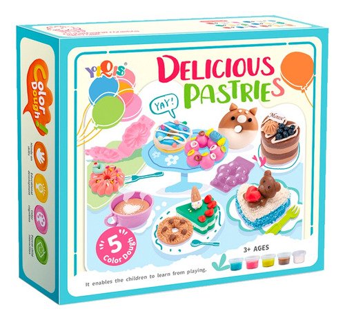 Juego Masas Tortas Dulces Coloridas Con Moldes - Toystore