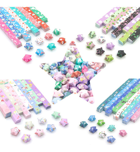 Mingqieven Hoja Tira Papel Estrella Origami Diseño Diferente