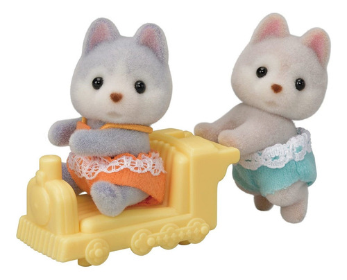 Calico Critters Husky Twins, Juego De 2 Figuras Coleccionab.