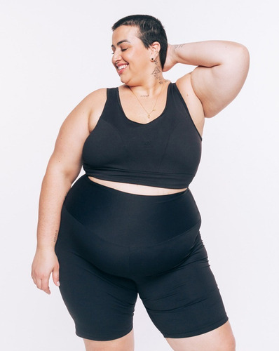 Imagem 4 de 5 de Top Trançado Plus Size Wonder Size Emana Básico Preto