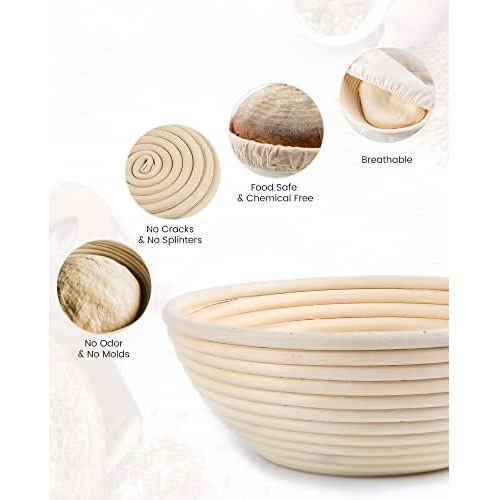 Cestas De Fermentación Elaboración De Pan De Masa Mad...