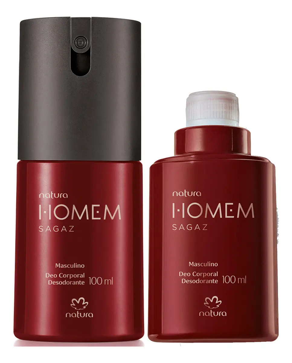 Perfume Deo Corporal Masculino Homem Sagaz Natura De 100ml E Refil