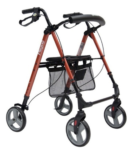 Andadera Rollator Plegoo Kd Asiento De Aluminio Sencilla