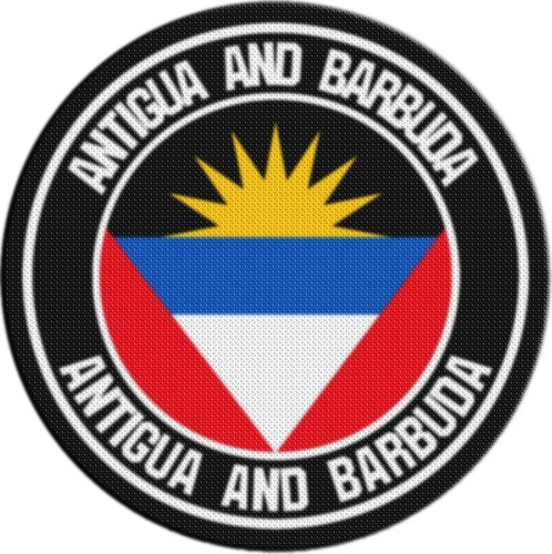 Parche Escudo Circular Antigua Y Barbuda M01